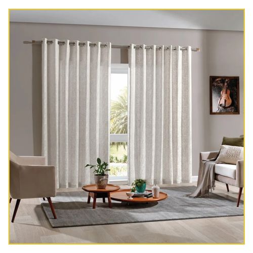 Cortina Bella Janela Rustica 3,00mx1,70m Tunis 6490112162010