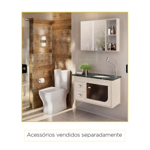 Gabinete Gaam 800 Verona Suspenso Bianco.Bianco 200024