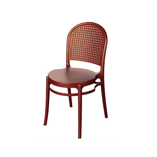 Cadeira Forte Plastico Retro Telinha Golden 7894855232425