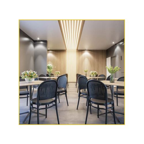 Cadeira Forte Plastico Retro Telinha Preta 7894855232432