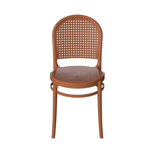 Cadeira Forte Plastico Retro Telinha Terracota 7894855232623