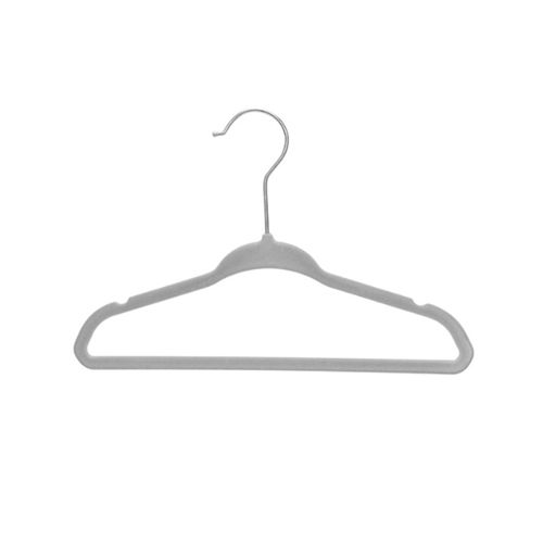 Kit Oikos 10 Cabides Infant Veludo Toqzinho Cinza LAV01112CZ