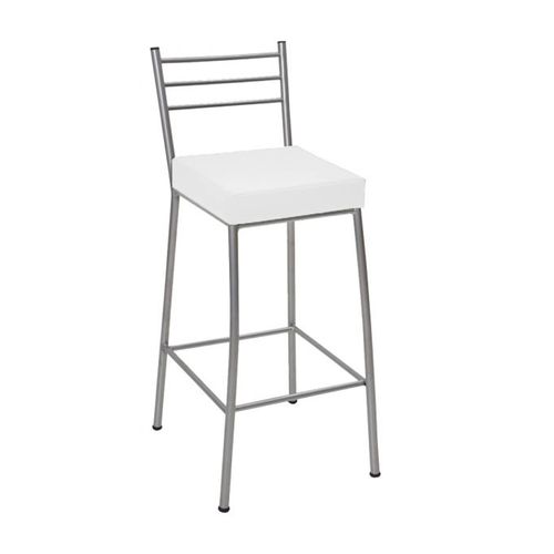 Banco Metalnew Paris 75cm Prata Brancoanco 3015