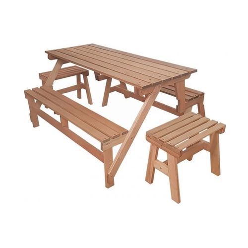 Conjunto Metalnew Banco Mesa com 02 Bancos multiuso 6104