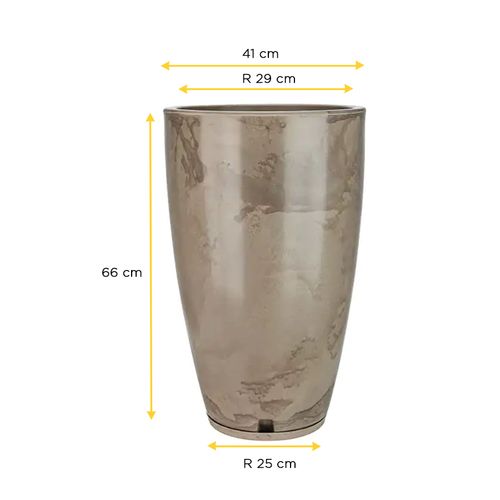 Vaso Floridis Amsterda Marmorato 35X65 Bege 10160543