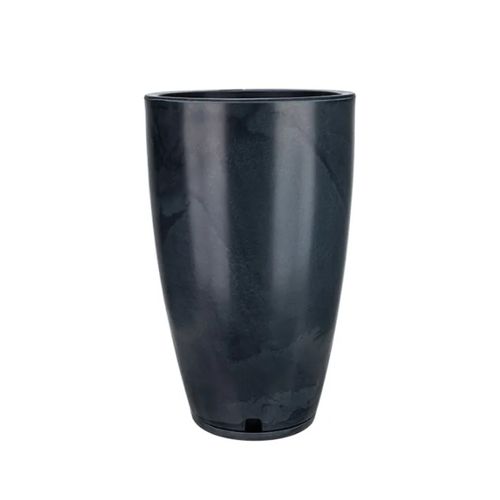 Vaso Floridis Amsterda Marmorato 35X65 Preto 10160546