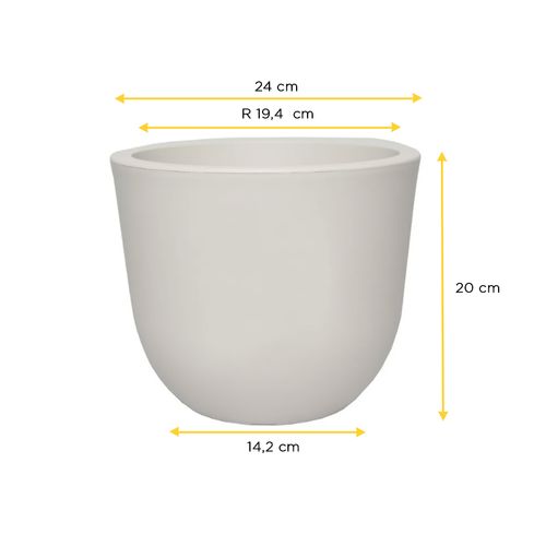 Vaso Japi Concept Redondo Cimento N1 24X20cm VCRC1