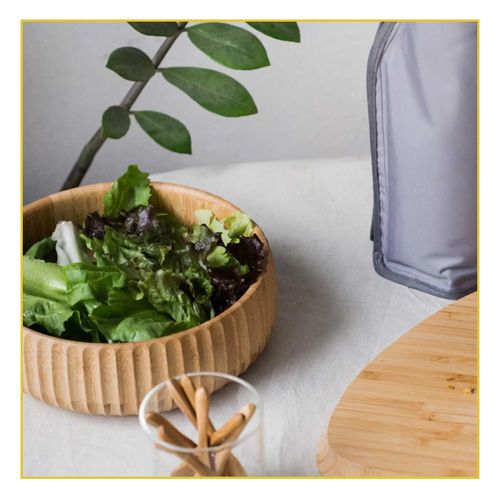 Bowl Oikos Canelado de Bambu M 19cm Mes01310Nat