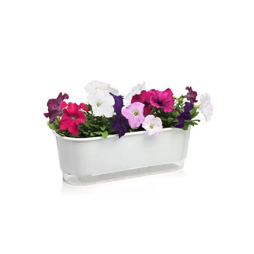 Jardineira Autoirrigavel Raiz Rain Bow Branca 40cm 501