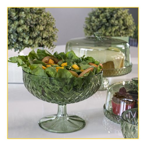 Taça Plasutil para Sobremesa Glamour G 14246 Esmeralda