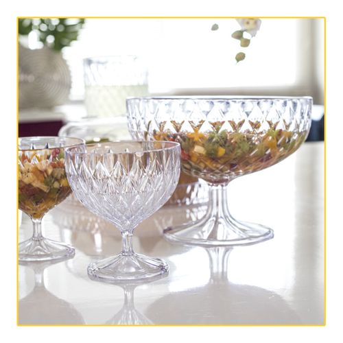 Taça Plasutil para Sobremesa Glamour P 14252 Transparente