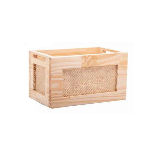 Caixote Madeira Wolff Sisal Pinus 30X18X18cm 13669