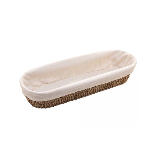 Cesta Wolff Oval de Sisal com Forro em Tecido 43,5x15x8cm — Ref. 61590