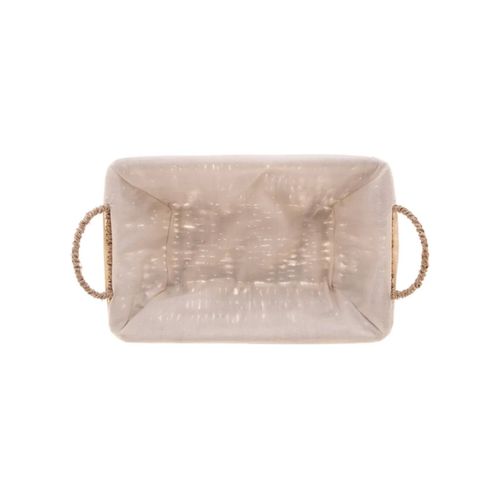 Cesta Wolff Retangular de Sisal com Forro em Tecido 29x19x12,5cm e Alça — Ref. 61593