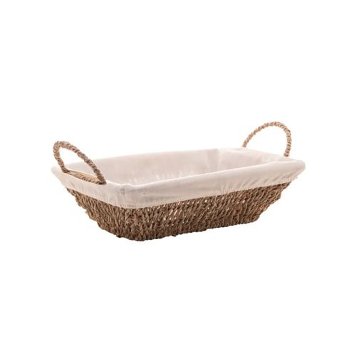 Cesta Wolff Retangular de Sisal com Forro em Tecido 29x19x12,5cm e Alça — Ref. 61593