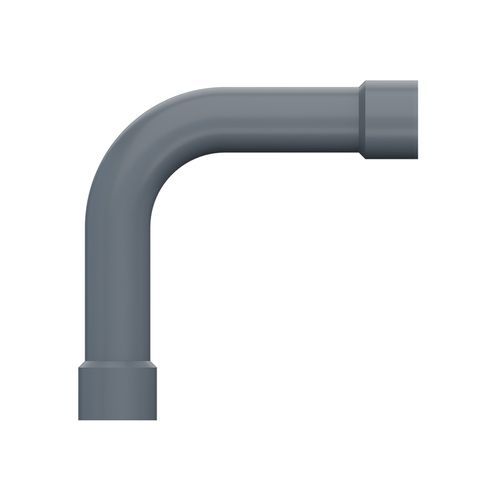 Curva Eletroduto PVC  Condulete Cinza sem Rosca 90-1 Top Tigre 36005661