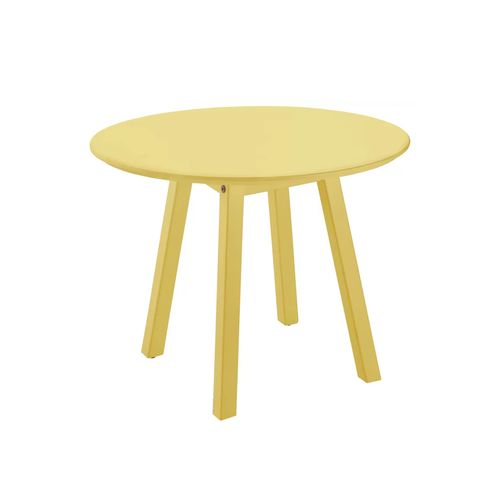 Mesa Tramontina Lateral Oval Amarela 91451/061