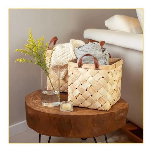 Cesto Yoi Ret com Alça Paperwood 21,6X21,6X22cm 810700217