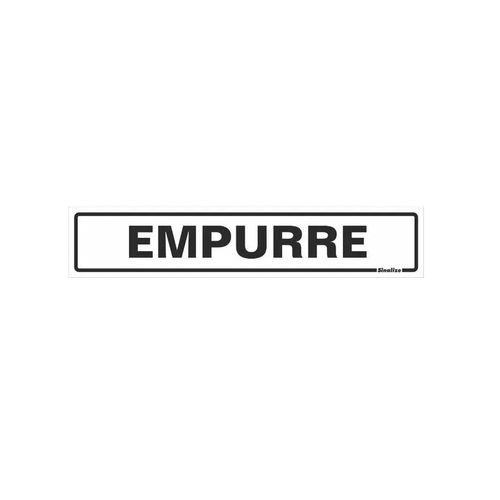 Placa Sinalize 5X25 200 Bk Empurre (Poliestir.)