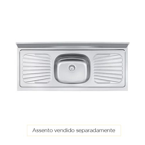 Pia Tramontina Inox 93041/506/526 120X52X12 1C Raggi Stander sem Valvula