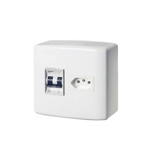 Caixa Ar-Lig Sobrepor Branca Tomada 8GB1 835-2MB00 NBR4136 20A