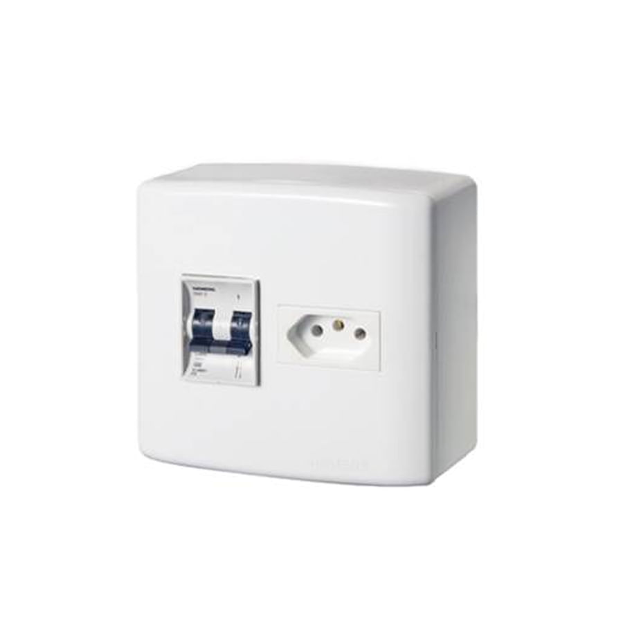 Caixa Ar-Lig Sobrepor Branca Tomada 8GB1 835-2MB00 NBR4136 20A