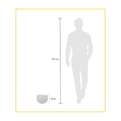 Vaso Japi Redondo Rustico Marmore 33X23cm JVRRR33