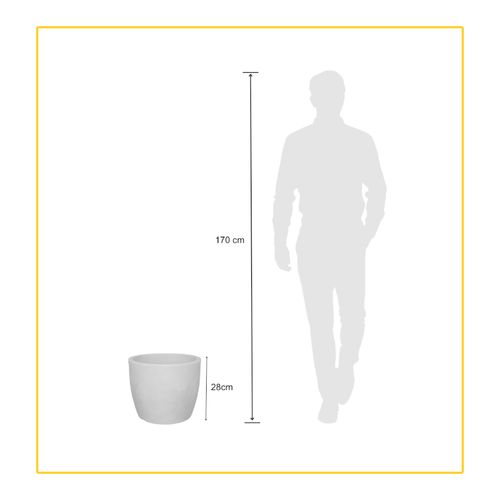 Vaso Japi Liso Redondo Macchiato 33,5X28cm JVURMA33