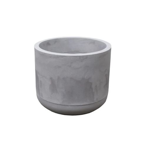 Vaso Japi Match com Prat Cimento Queimado 35,4X30cm JCMCCQCQ35