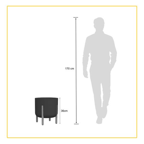 Vaso Japi Cilindrico Chumbo JVCDE33