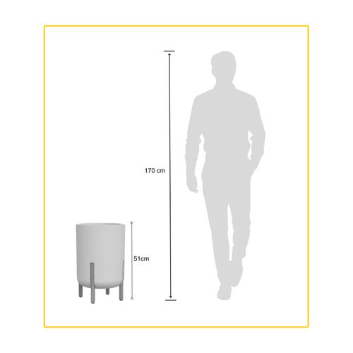 Vaso Japi Cilindrico Decore Off White JVDCB34