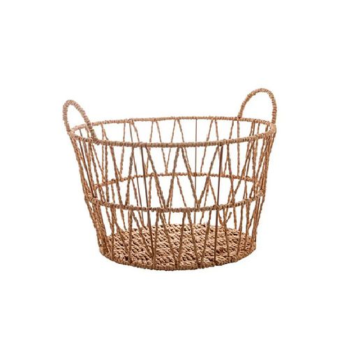 Cesta Redondo de Papel Wolff Metal com Alça 30X25cm 61484