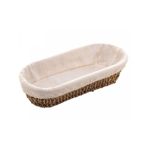 Cesta Wolff Oval de Sisal com Forro em Tecido 28x12x6,5cm — Ref. 61588