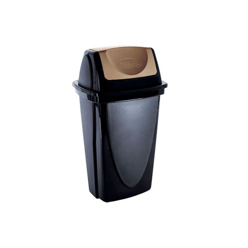 Lixeira Plasutil 3486 Basculante Ecoblack 14 Litros Preto