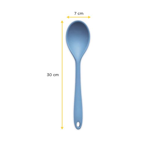 Colher de Silicone Oikos Dupla Azul COZ00478AZL