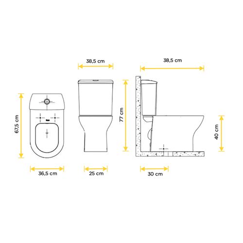Kit Roca Combo Bacia com Caixa Acoplada Nexo Brnco C343723000
