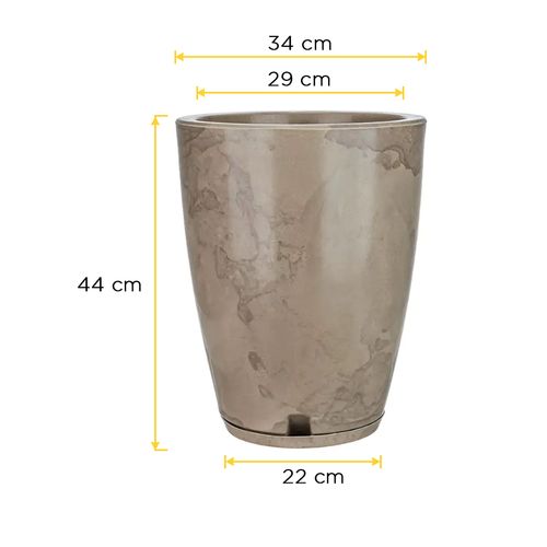 Vaso Floridis Amsterda Marmorato 29X44 Bege 10160522