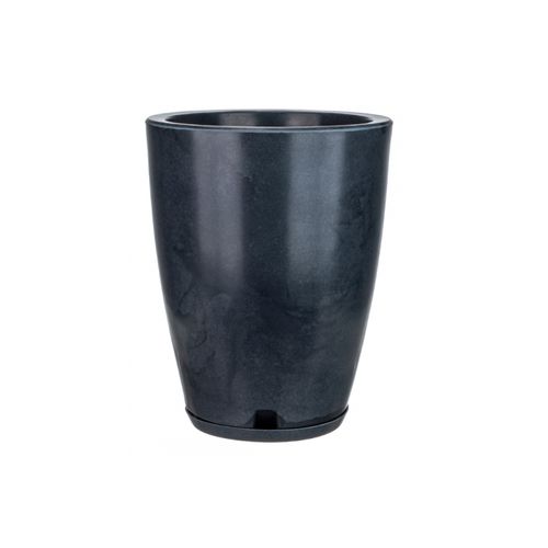 Vaso Floridis Amsterda Marmorato 29X44 Preto 10160525