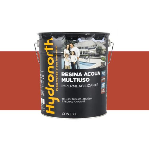Resina Hydronorth Acqua 18 Litros Vermelho Oxido
