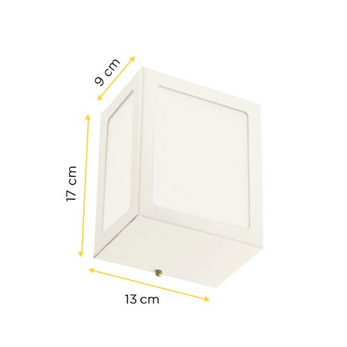 Arandela Metaldomado Retangular 17cm Branco 1XE27 510.12