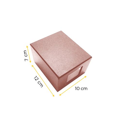 Arandela Metaldomado Kasse Quadrada Multif Marrom 1XG9 5376.07