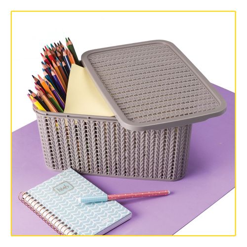 Caixa Plasutil Trama com Tampa 2,8 Litros 223