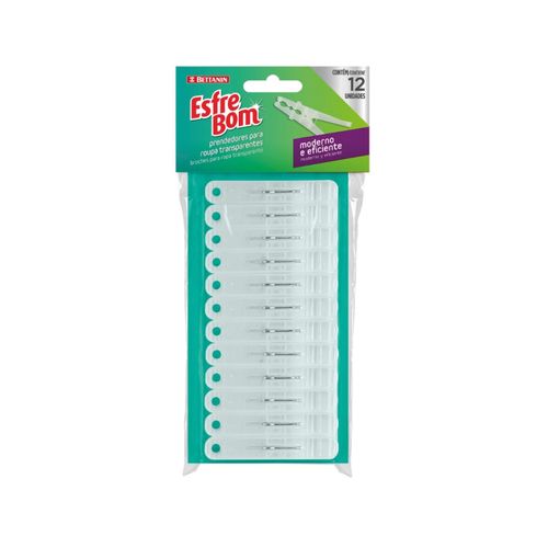 Prendedor Bettanin Esfrebom Plastico Transparente BT3508