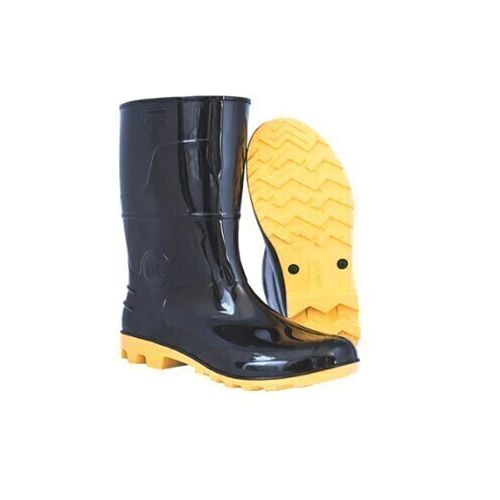 Bota Kadesh PVC Safety Boots Cano Médio 28 com Forro Preto/Amarelo N43