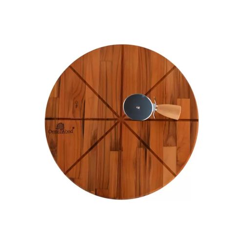 Tabua Oeste Wood Pizza com Cortador 33