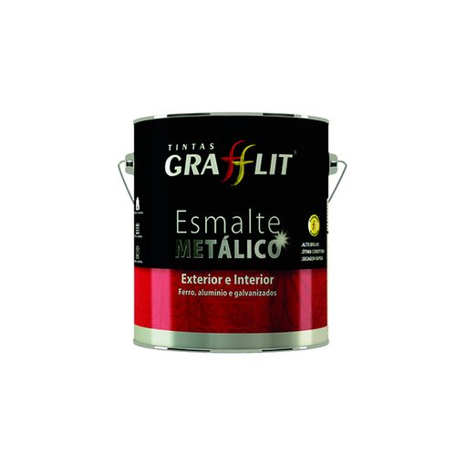 Tinta Grafflit Esmalte Metalico 0,900 Litros Ouro