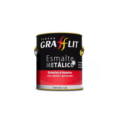 Tinta Grafflit Esmalte Metalico 3,6 Litros Ouro