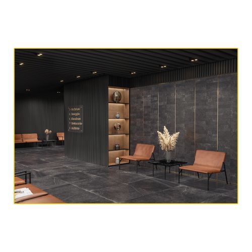 Azulejo Roca 30X90,2 Lithus Giz Black MT Retificado FZD00AW161
