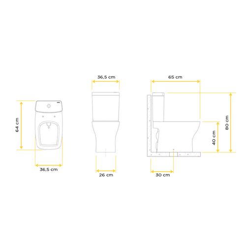 Kit Incepa Combo Bacia com Caixa Acoplada Boss Stone 1897230071100