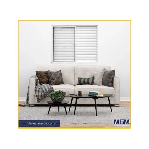 Veneziana Alumino/Aço BRA MGM Soft Plus sem Grade 3 Folha 100X120X6,6 140881